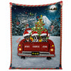 Personalized Christmas Truck Blanket for Dog Lovers