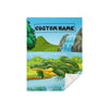 Personalized Name Crocodile Blanket, Custom Name Wild Animals Blanket for Boys & Girls