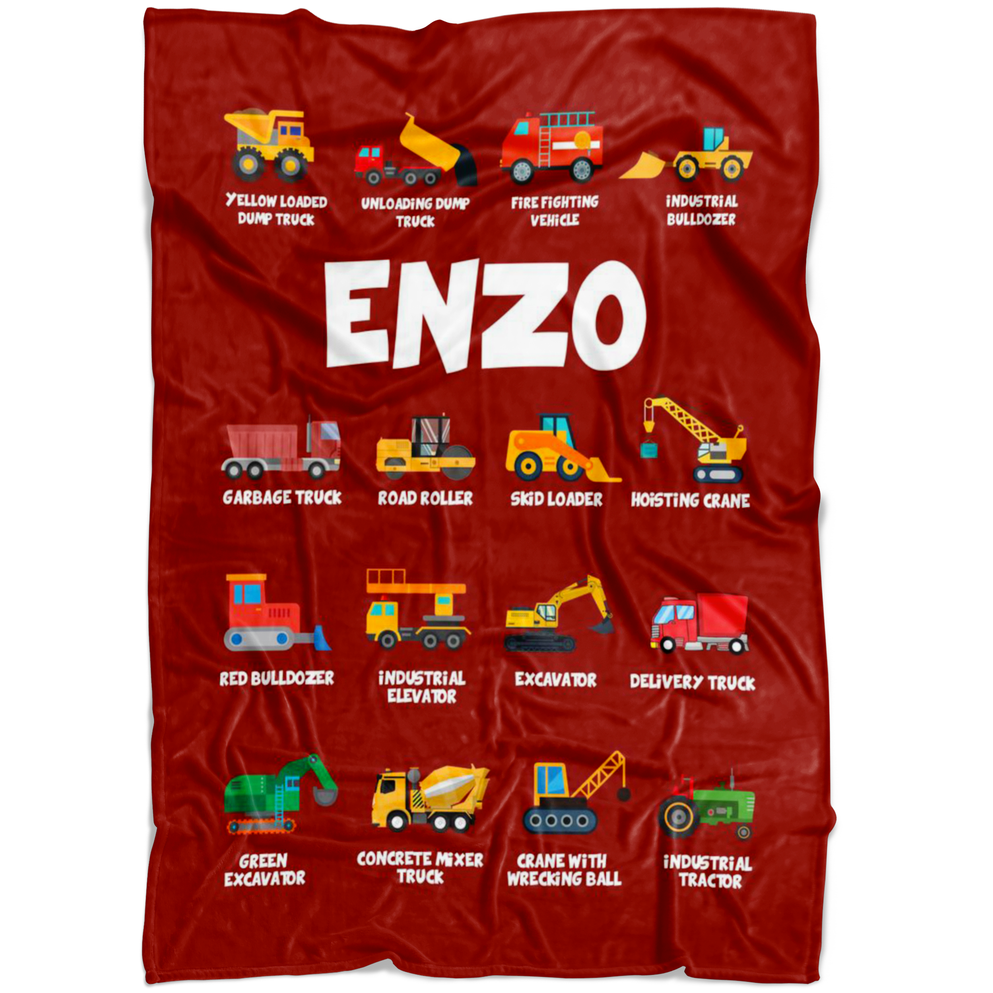 Enzo Construction Blanket Red
