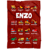 Enzo Construction Blanket Red
