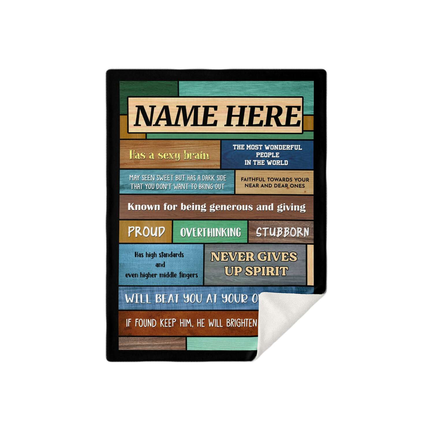 Personalized Name Blanket, Gift for Boyfriend, Husband, BFF