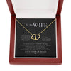 To My Wife, 10K Solid Yellow Gold Hearts Necklace, Gift from Husband