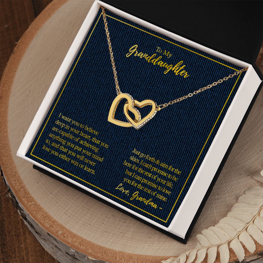 Granddaughter Gift from Grandma - Interlocking Hearts Necklace