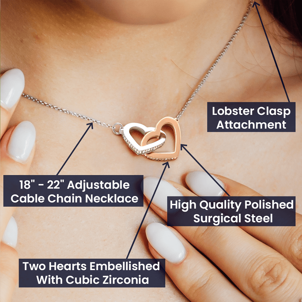 Granddaughter Gift from Grandma - Interlocking Hearts Necklace