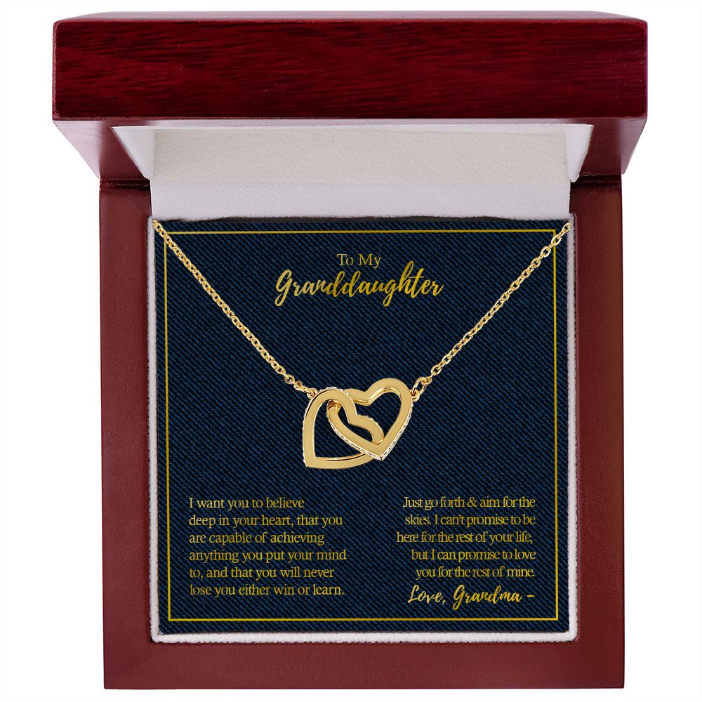 Granddaughter Gift from Grandma - Interlocking Hearts Necklace
