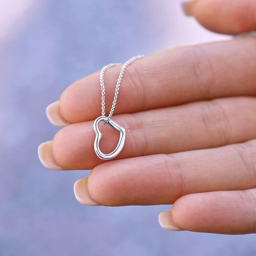 Granddaughter Gift from Grandma - Delicate Heart Necklace
