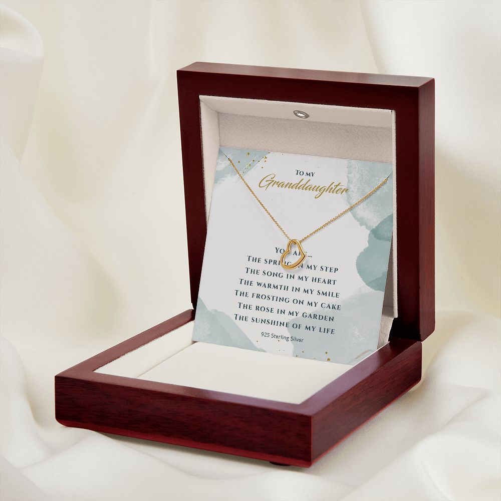 Granddaughter Gifts from Grandma - Heart Love Necklace