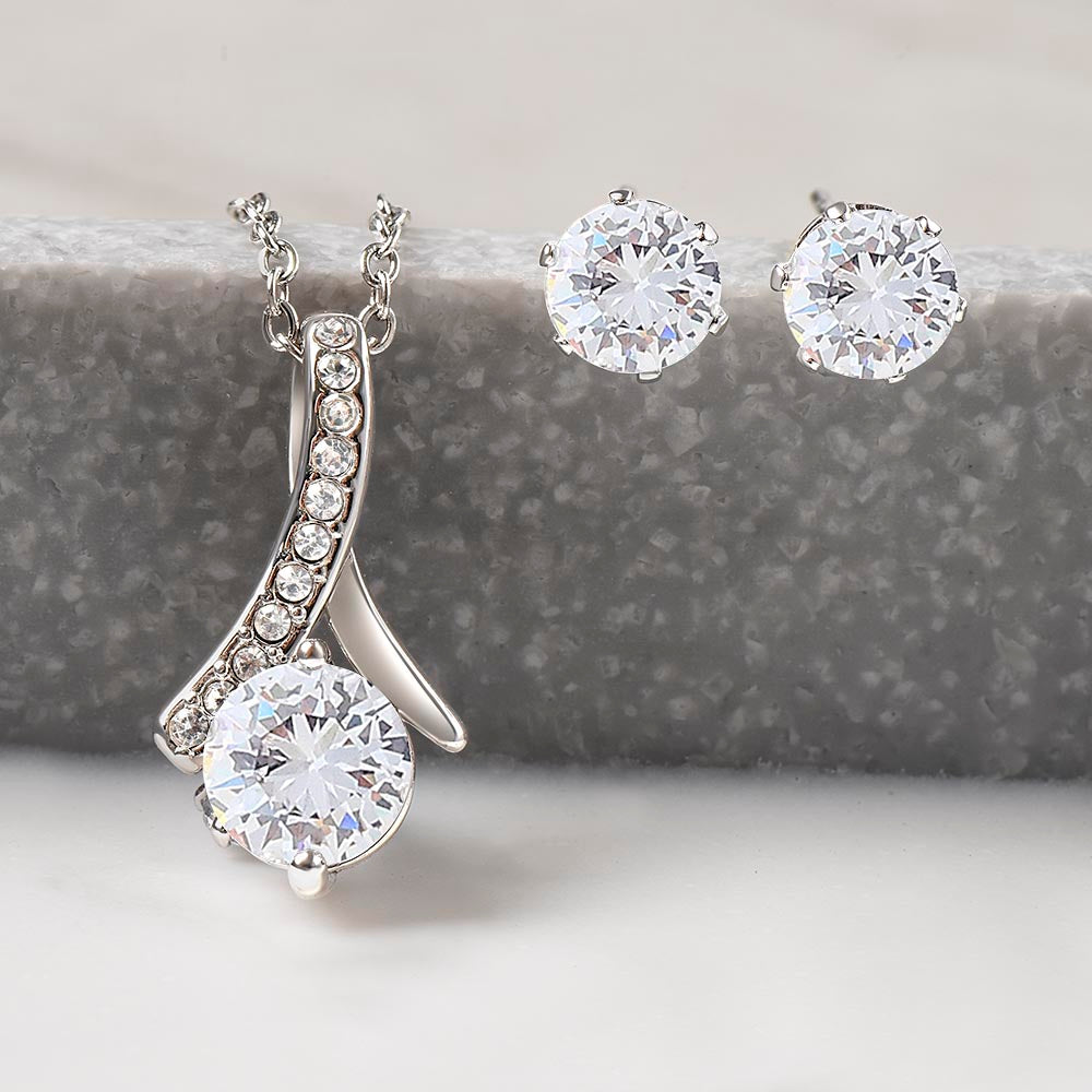 Granddaughter Gifts from Grandma - Alluring Beauty Necklace & Earrings Set