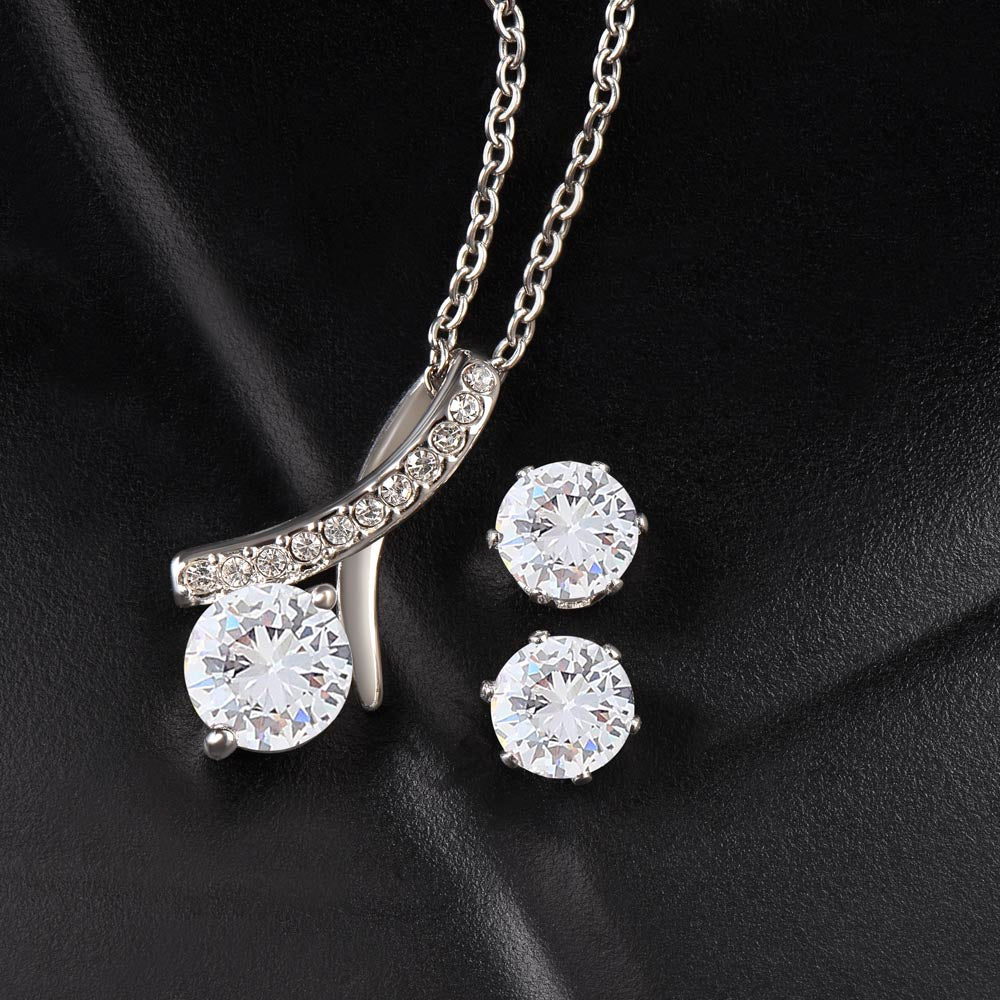 Granddaughter Gifts from Grandma - Alluring Beauty Necklace & Earrings Set