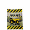 Personalized Name Dump Truck Blanket for Kids, Boys and Girls Custom Name Blanket