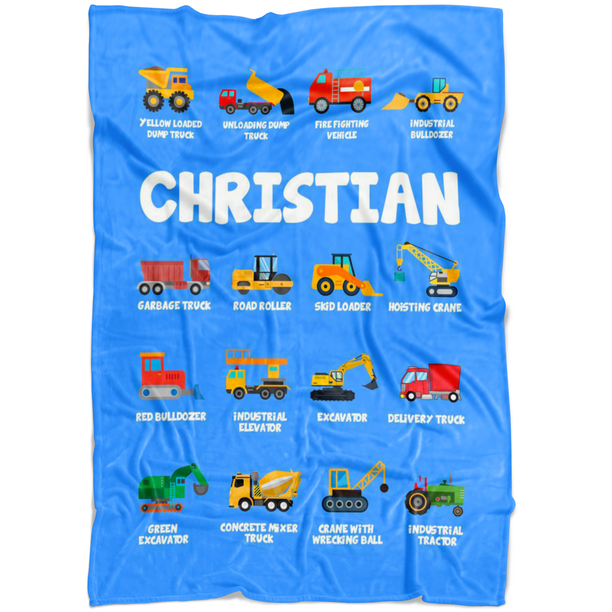 CHRISTIAN Construction Blanket Blue