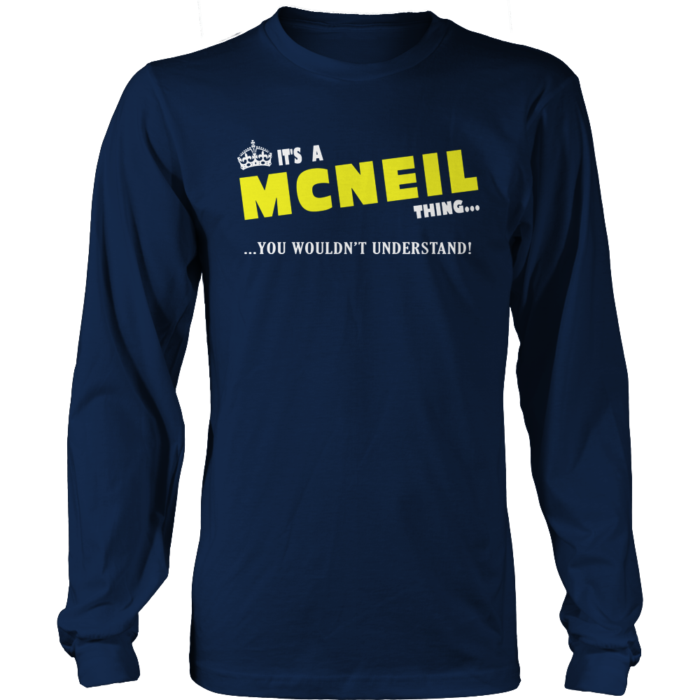 It's A McNeil Thing, You Wouldn't Understand