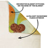 Personalized Name Pterodactyl Dinosaur Blanket for Kids, Custom Name Blanket for Boys & Girls