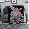 USA Map with State Names Premium Blanket