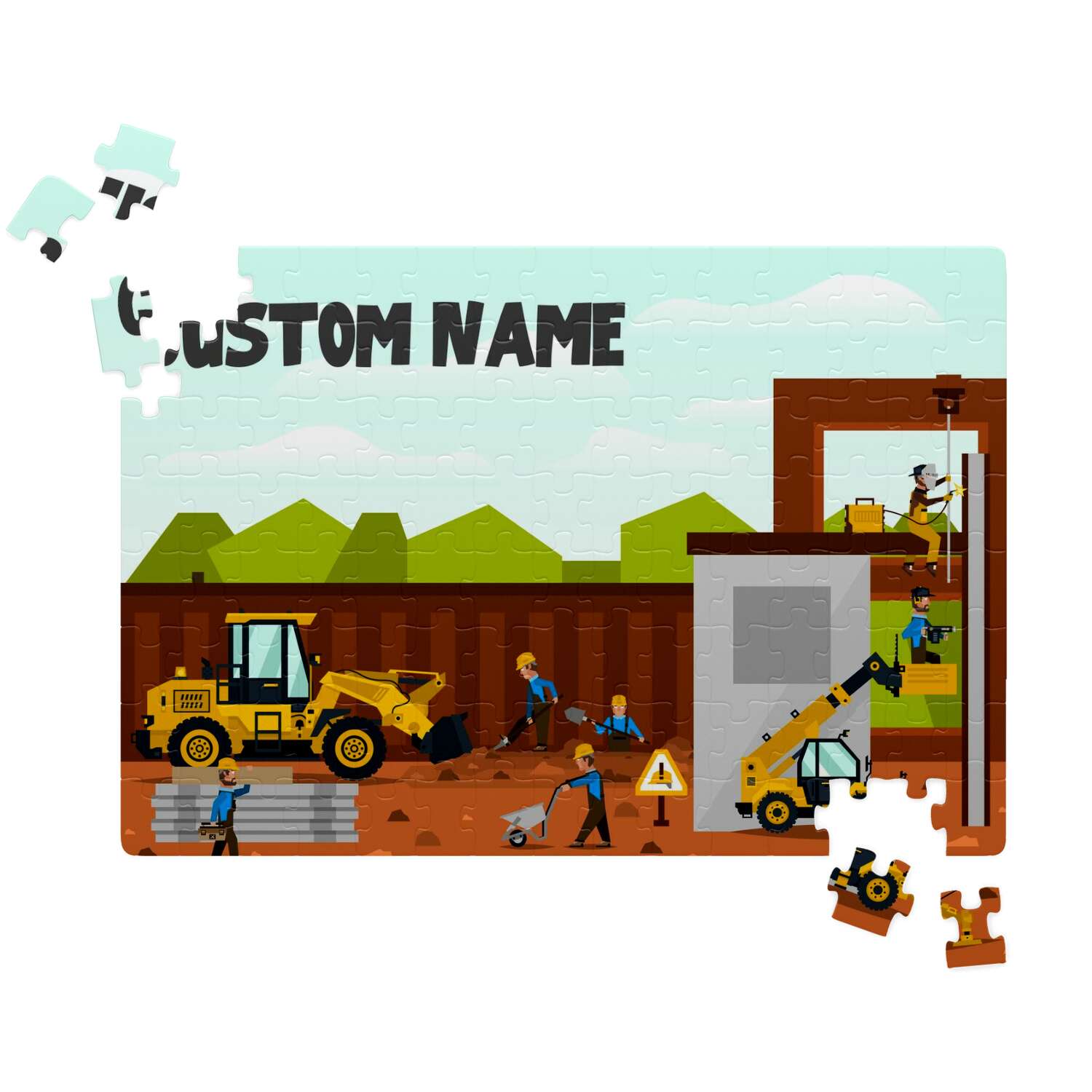 Personalized Name Under Constriction Site Puzzle