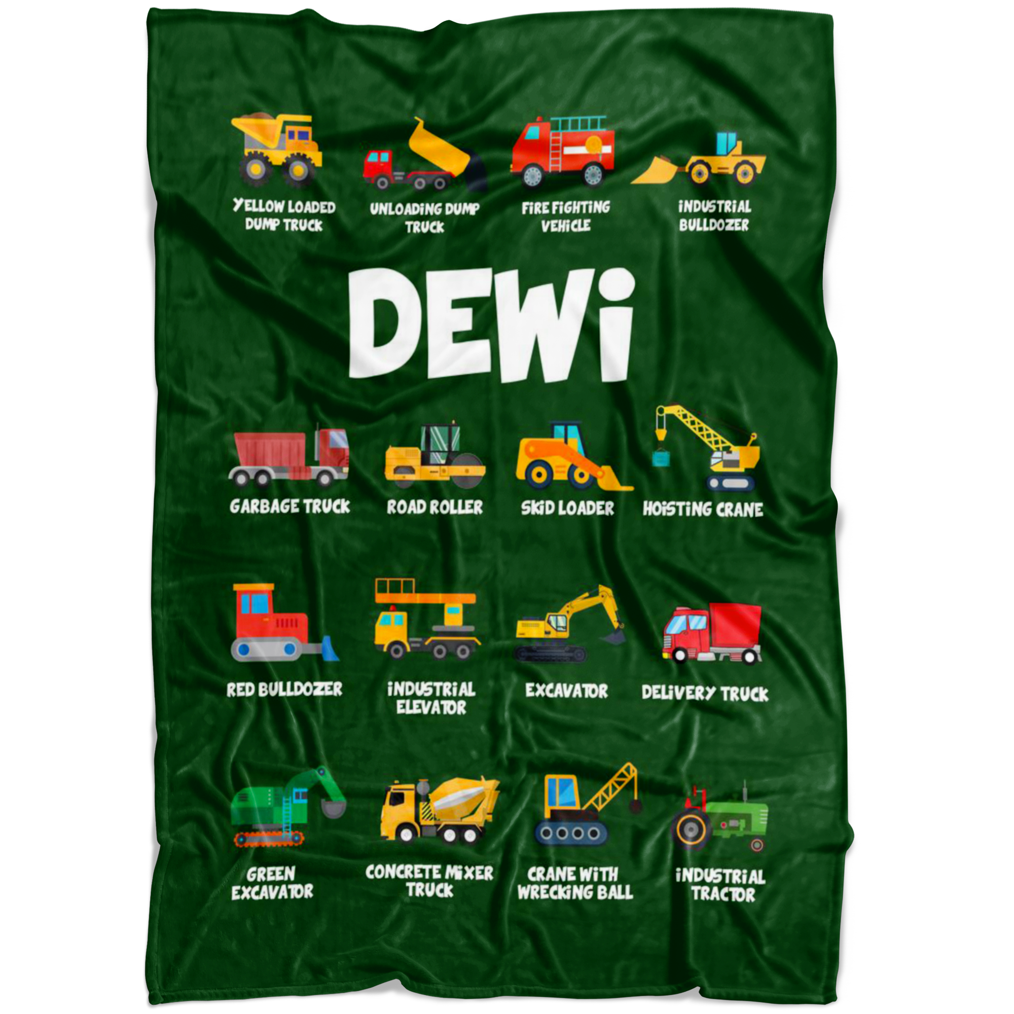 Dewi Construction Blanket Green
