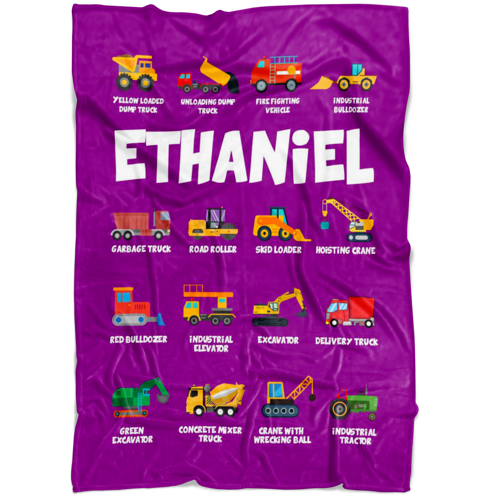 Ethaniel Construction Blanket Purple