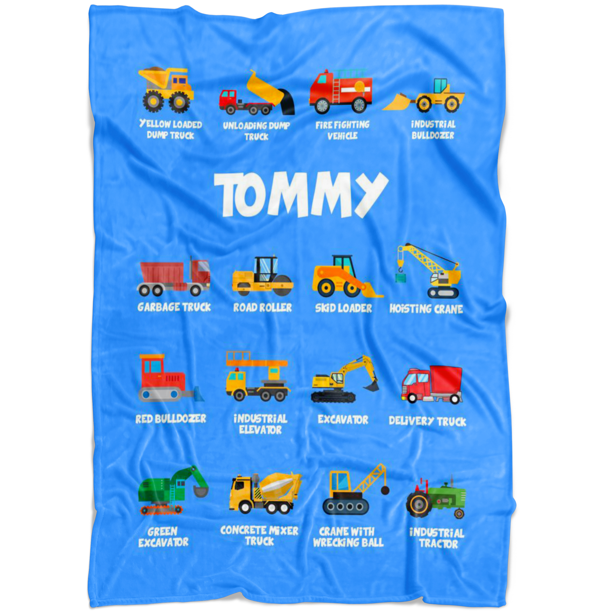 Tommy Construction Blanket Blue