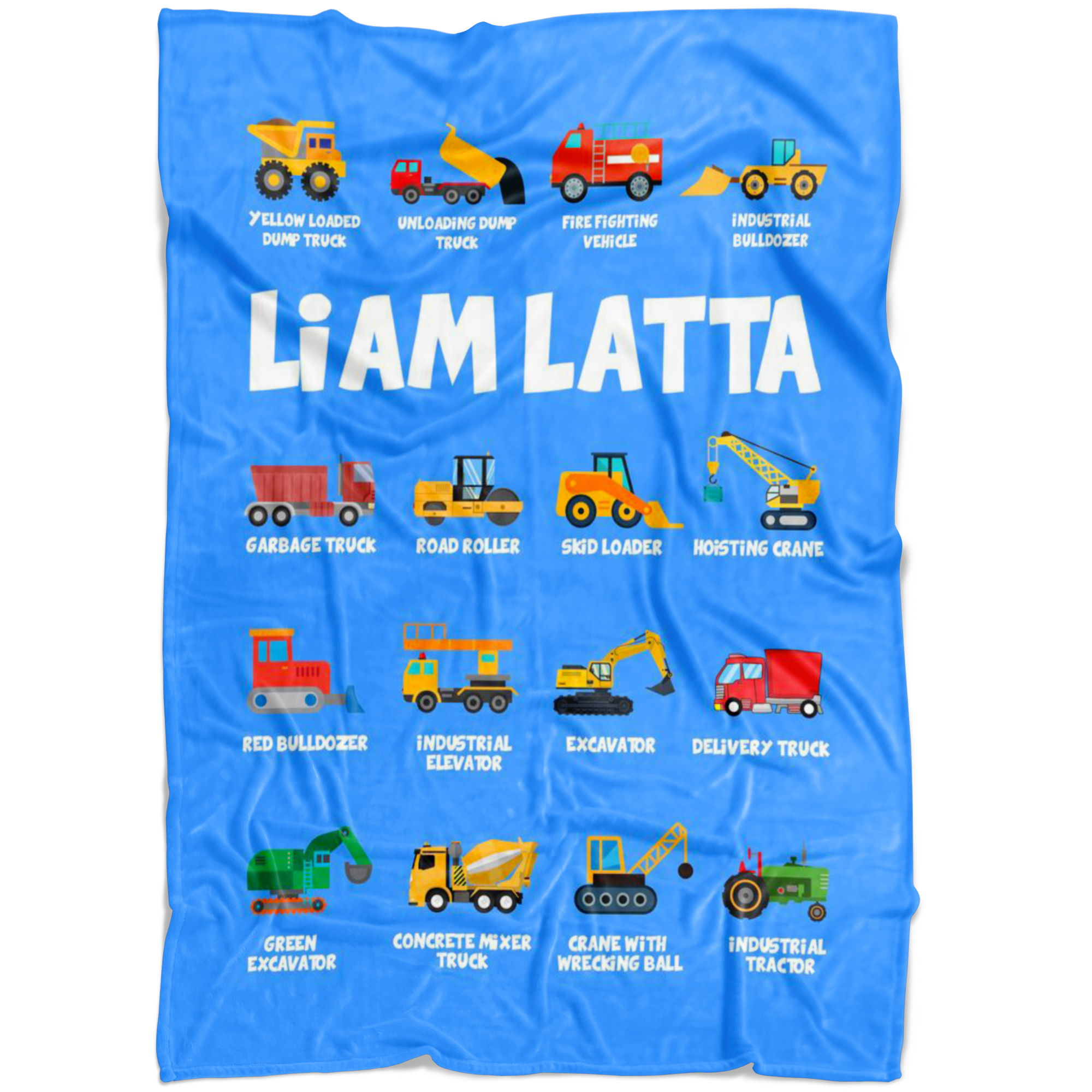 Liam Latta Construction Blanket Blue