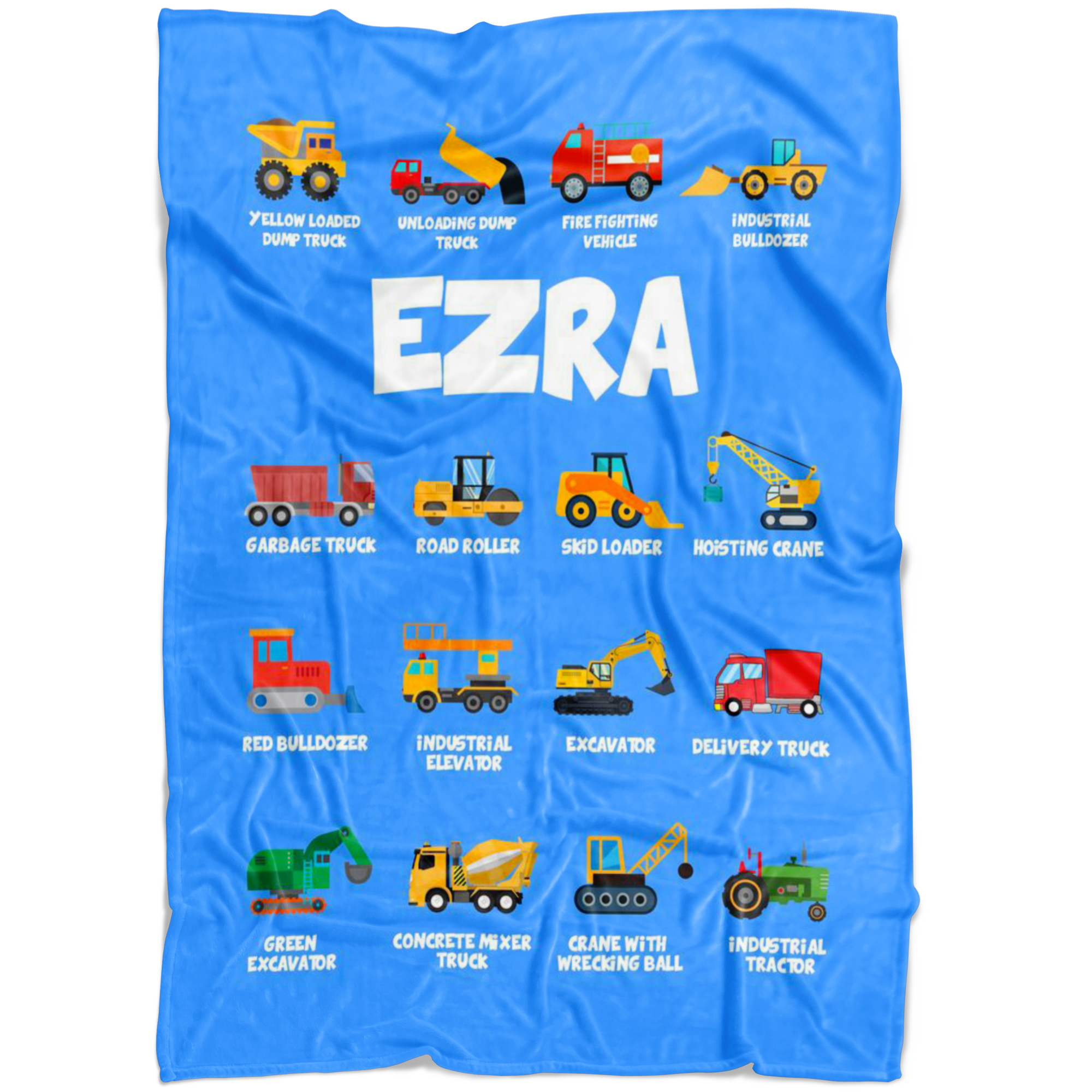 Ezra Construction Blanket Blue