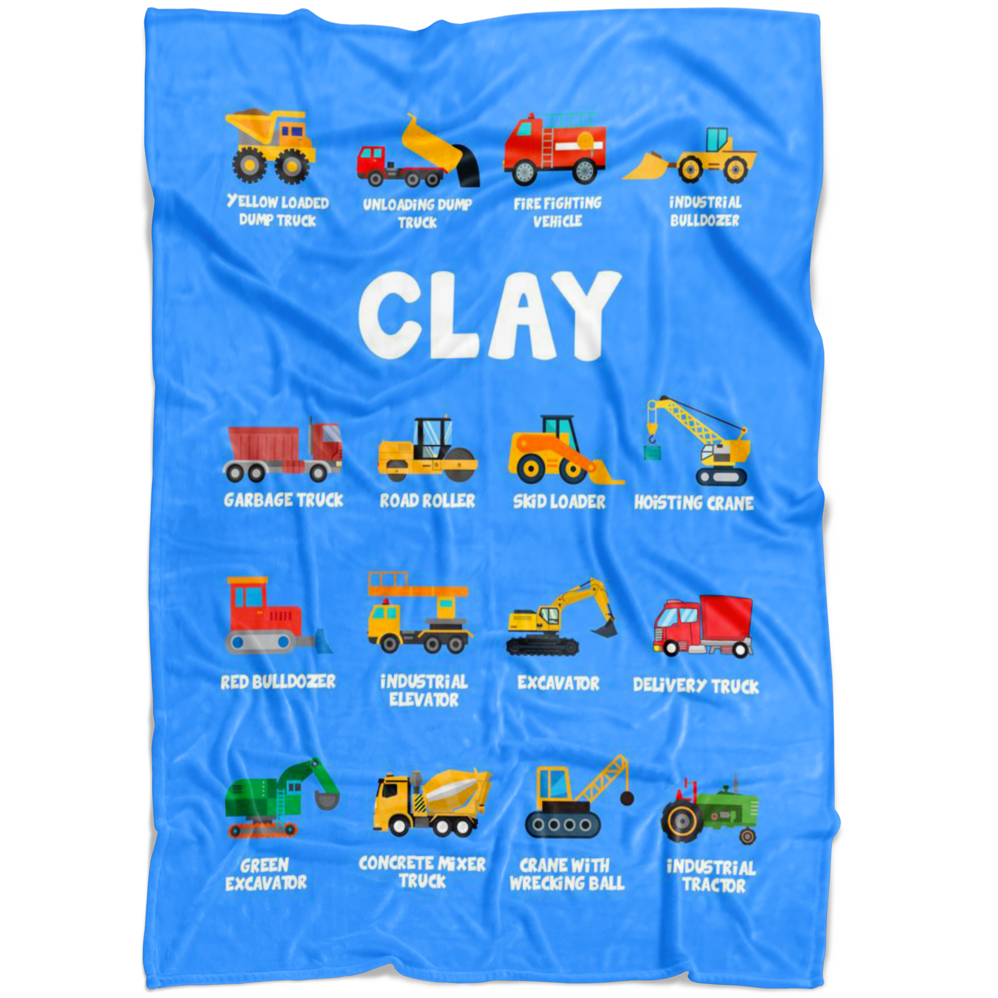 Clay Construction Blanket Blue