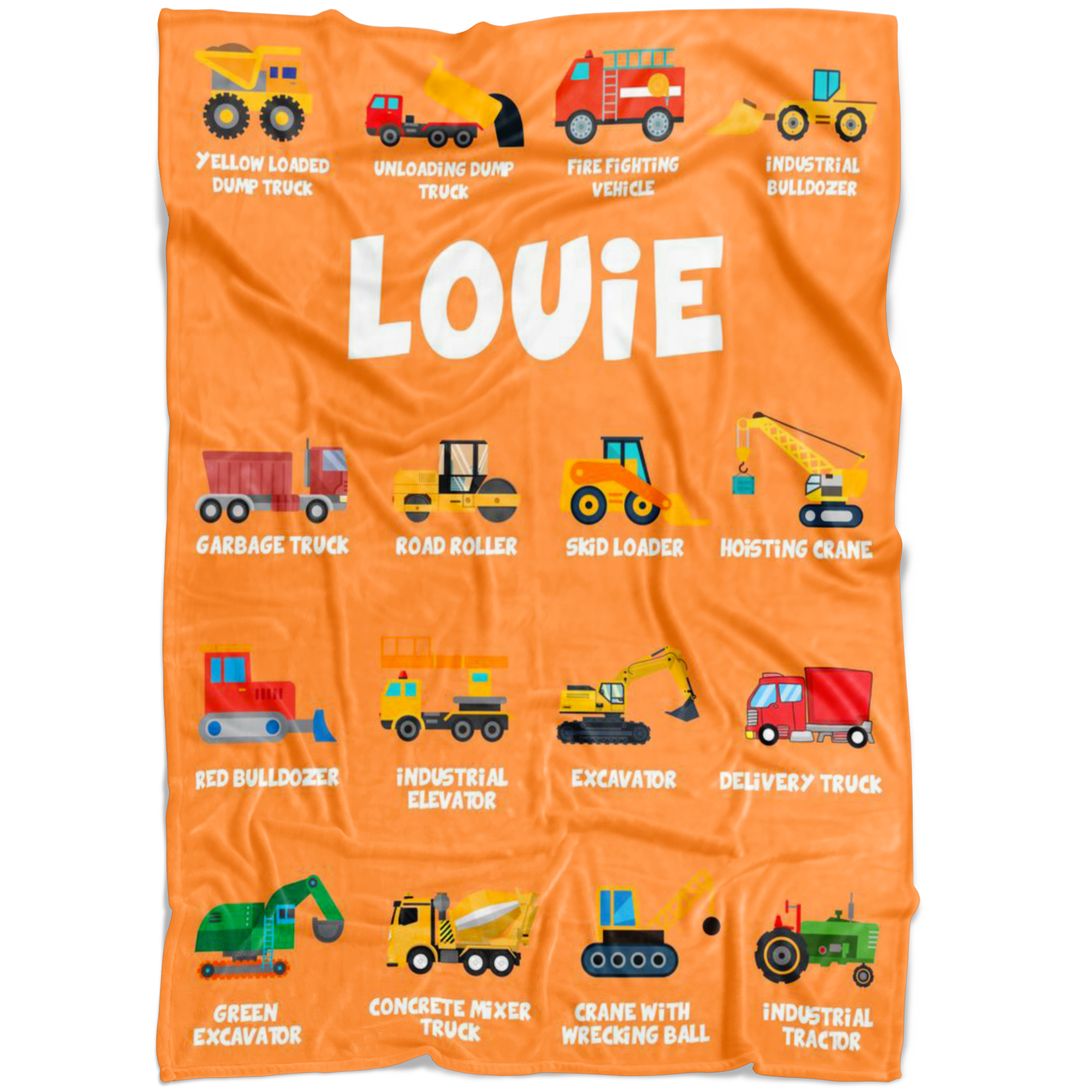 Louie Construction Blanket Orange