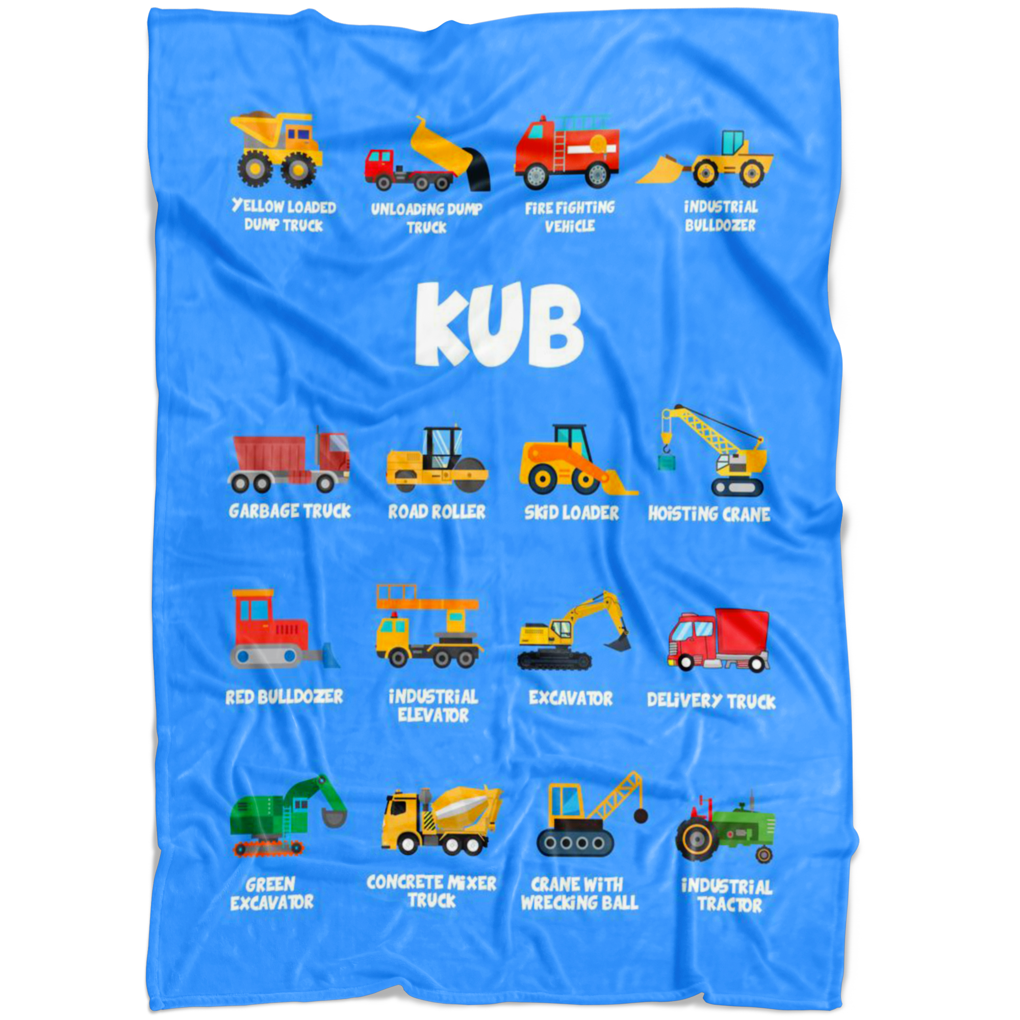 Kub Construction Blanket Blue