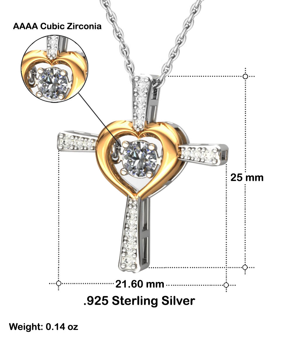 Granddaughter - Have Faith - Love Grandma - Cross Dancing Necklace