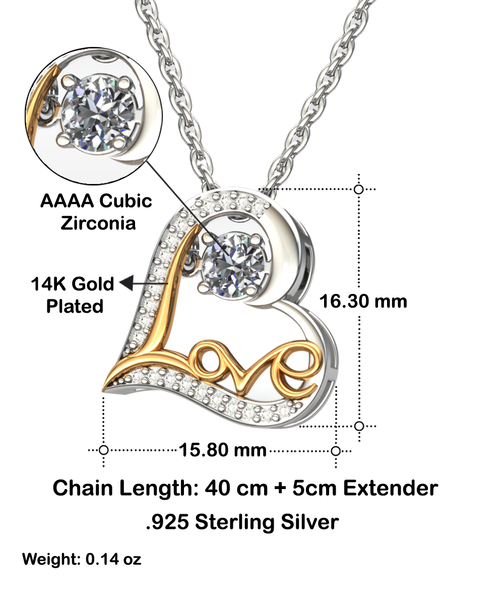 Dear Mom Dancing Love Necklace
