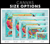 USA, United States Map for Kids, Canvas Wall Art for Children's Room, Learning, Educational Map for Boys & Girls