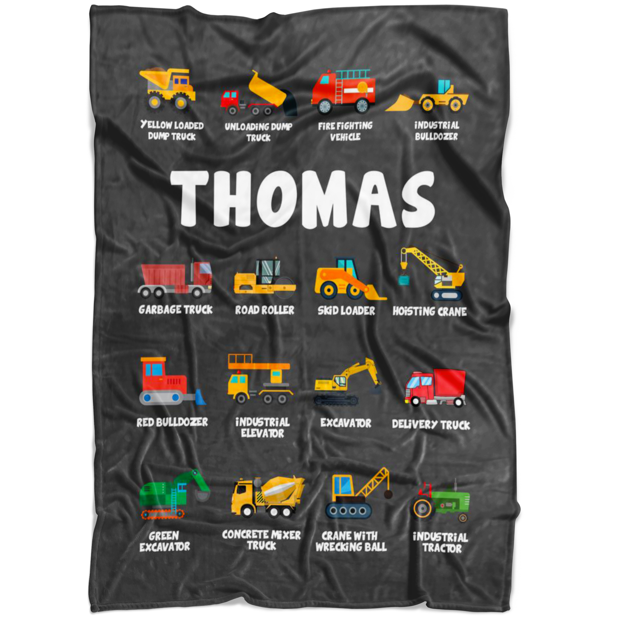 Thomas Construction Blanket Grey