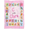 Personalized Name ABC Blanket for Babies & Girls - C for Clara