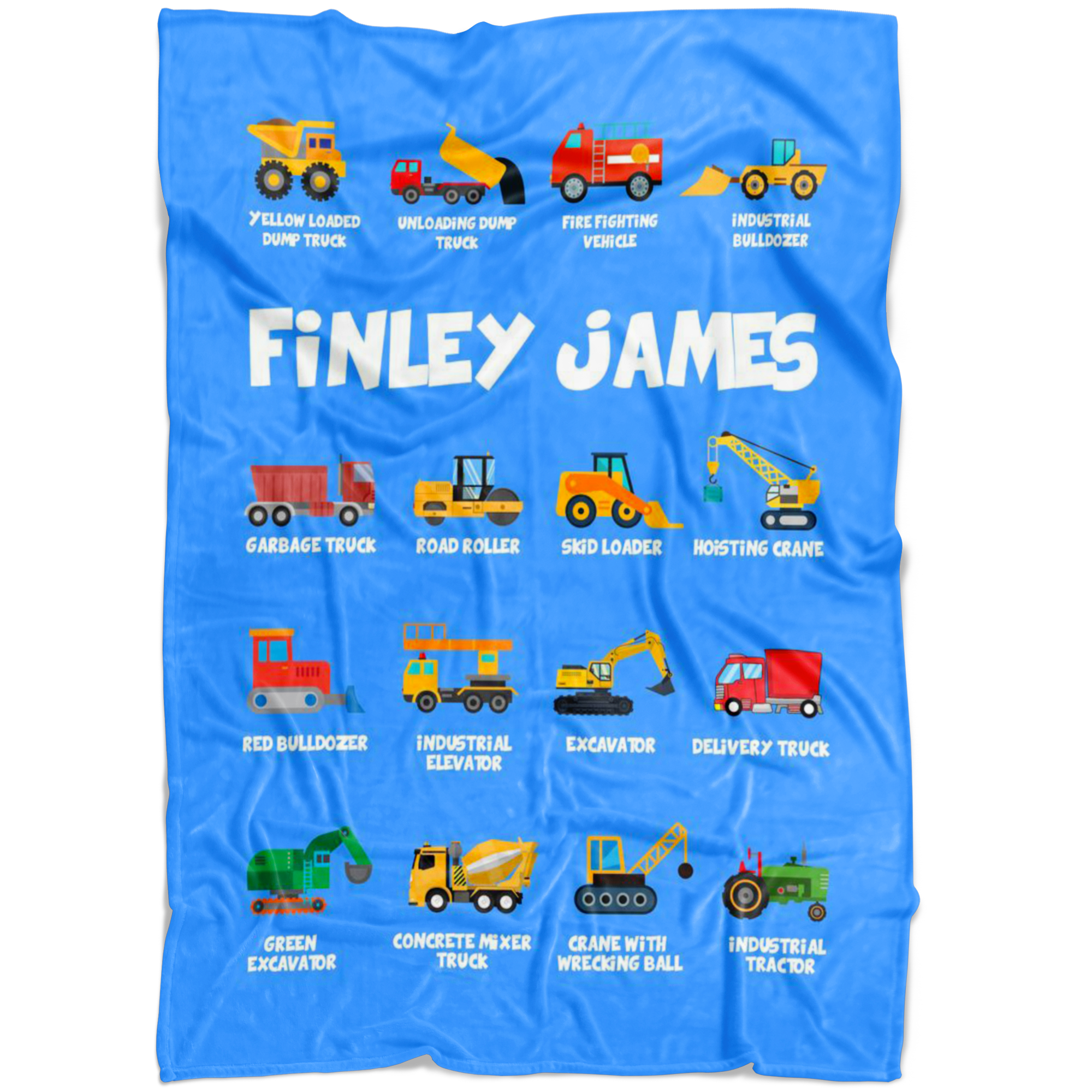 Finley James Construction Blanket Blue