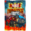 Personalized Name Monster Truck Blanket for Boys & Girls, Childrens Blanket - Parker