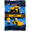 Personalized Name I Love Trucks Blanket for Boys & Girls with Character Personalization - Conner