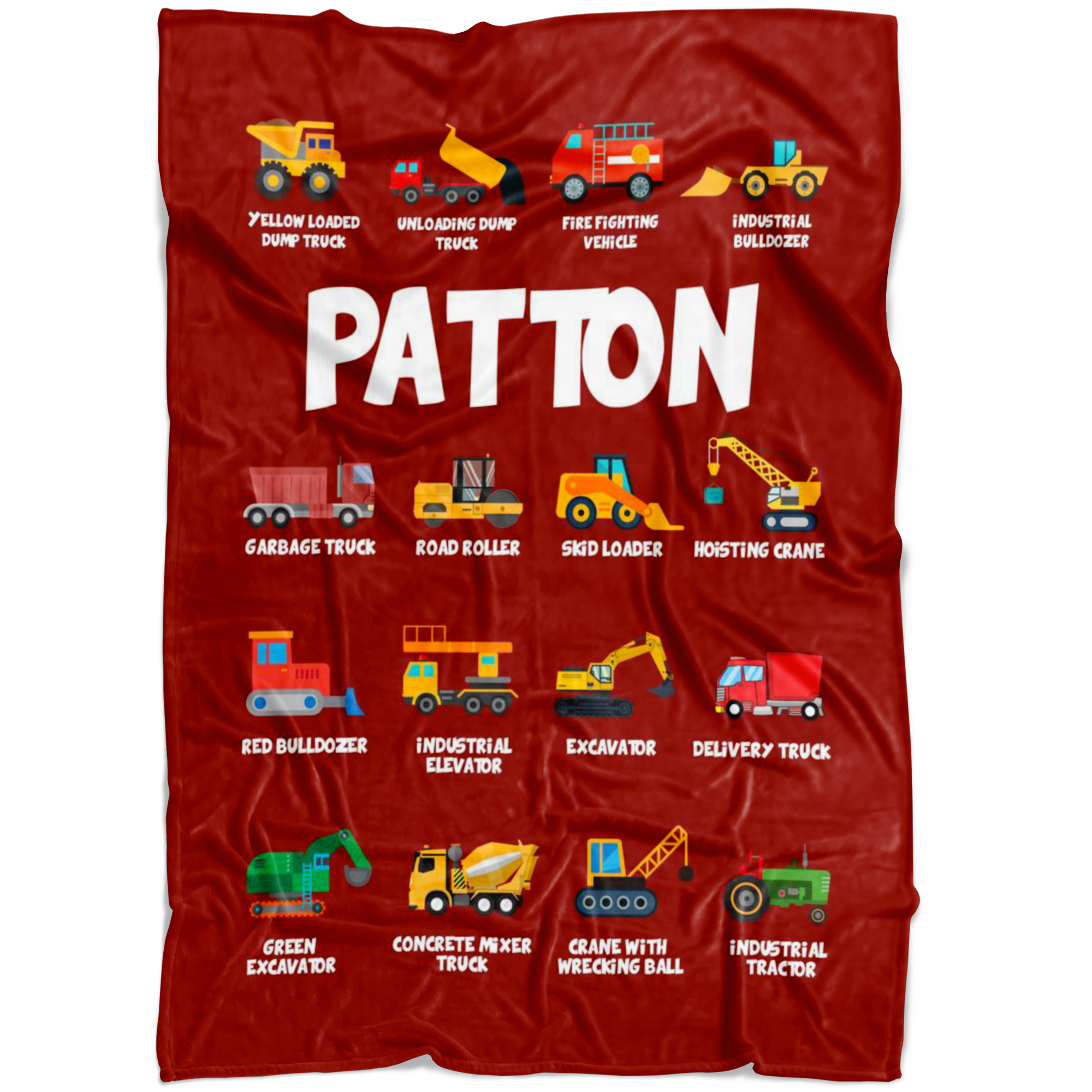 Patton Construction Blanket Wine Red