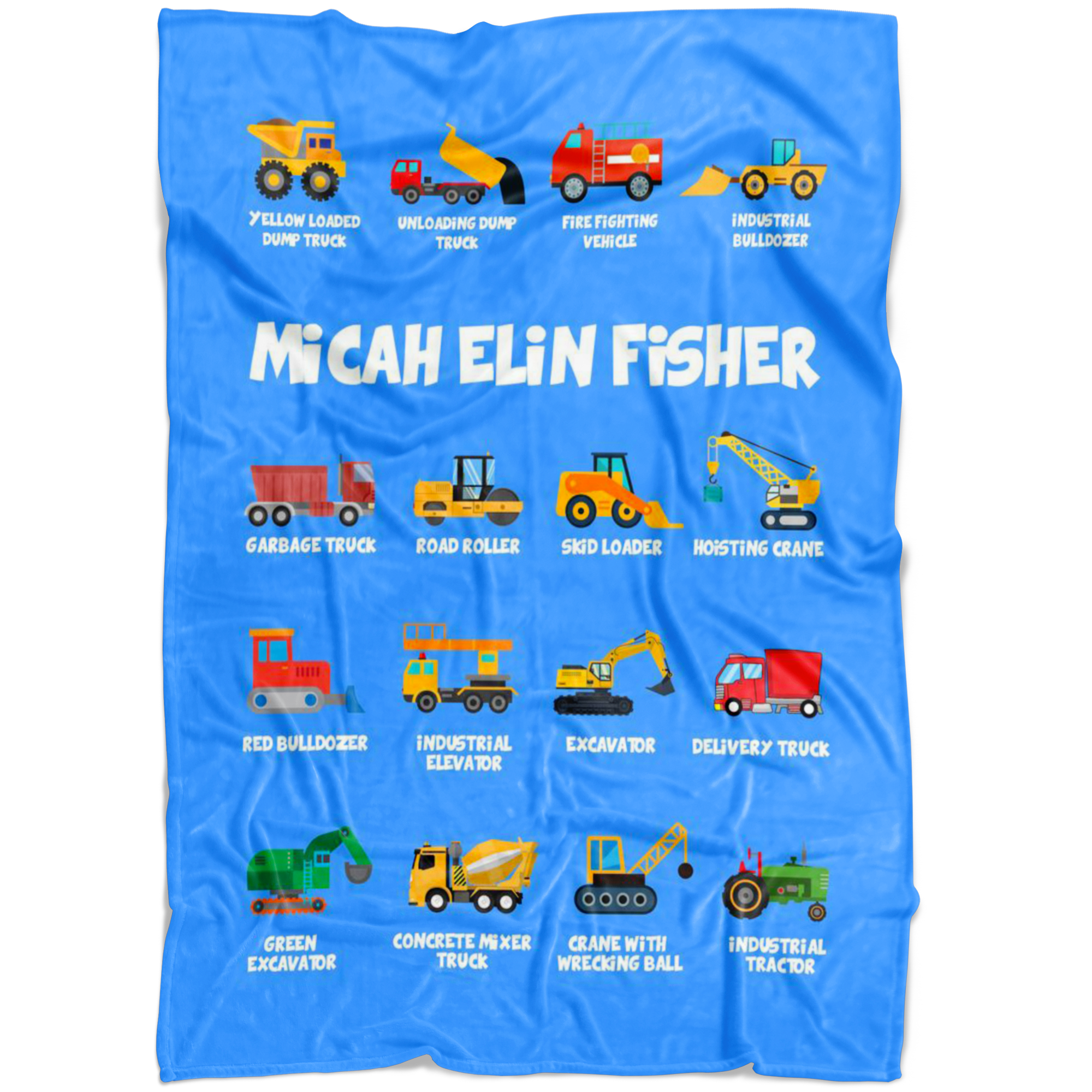 Micah Elin Fisher Construction Blanket Blue